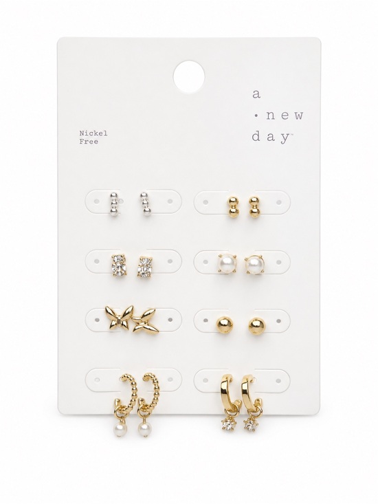 a new day Jewelry - a new day Gold and Silver Mixed Earring Set